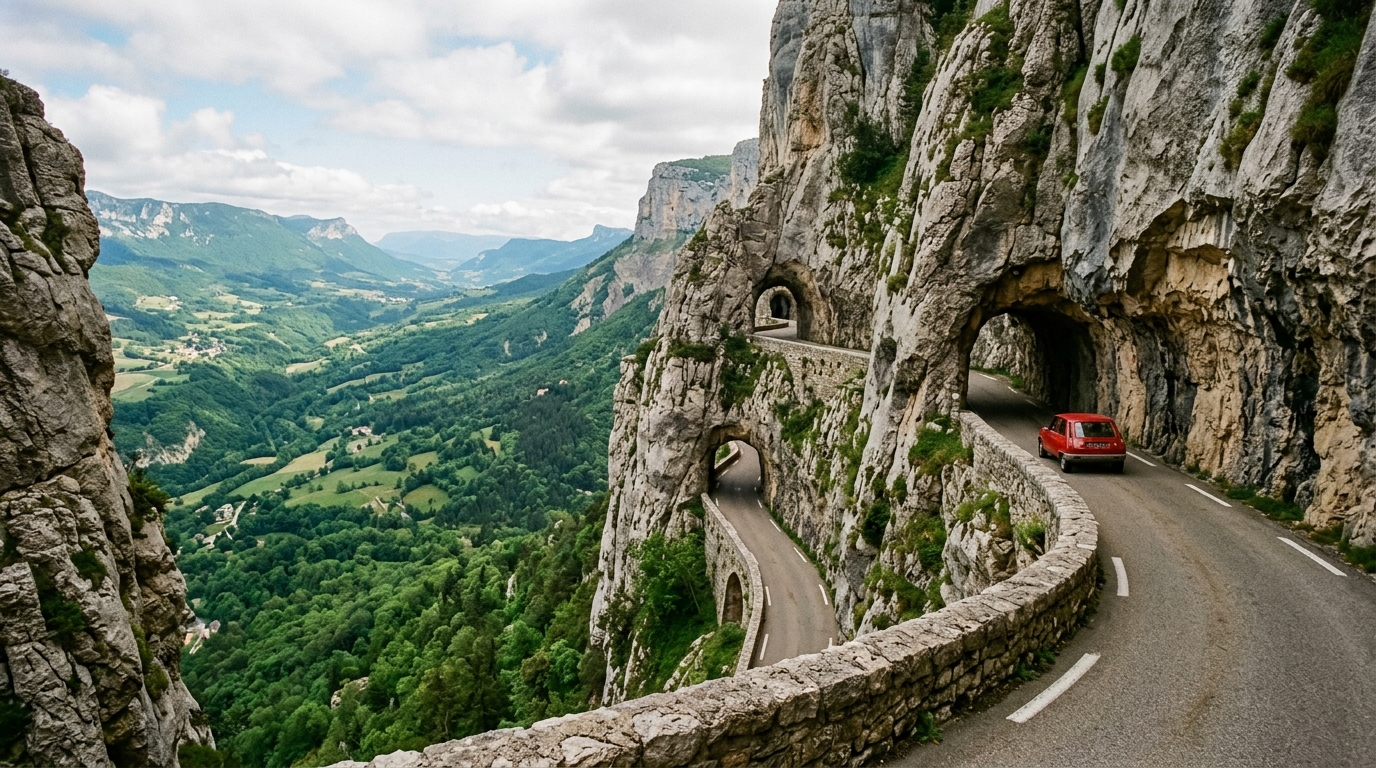 Route en balcon de Combe Laval dans le Vercors