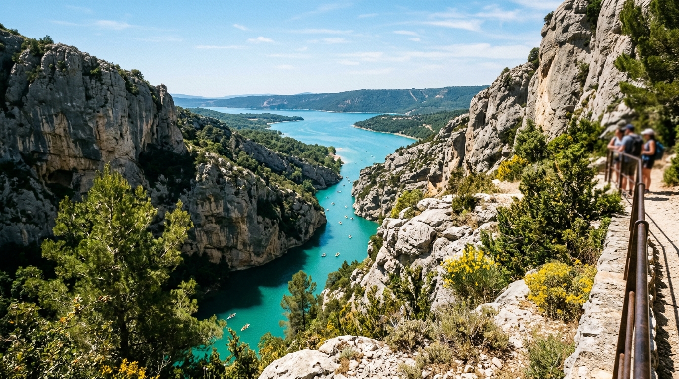 Le grand canyon des Gorges du Verdon aux eaux émeraude