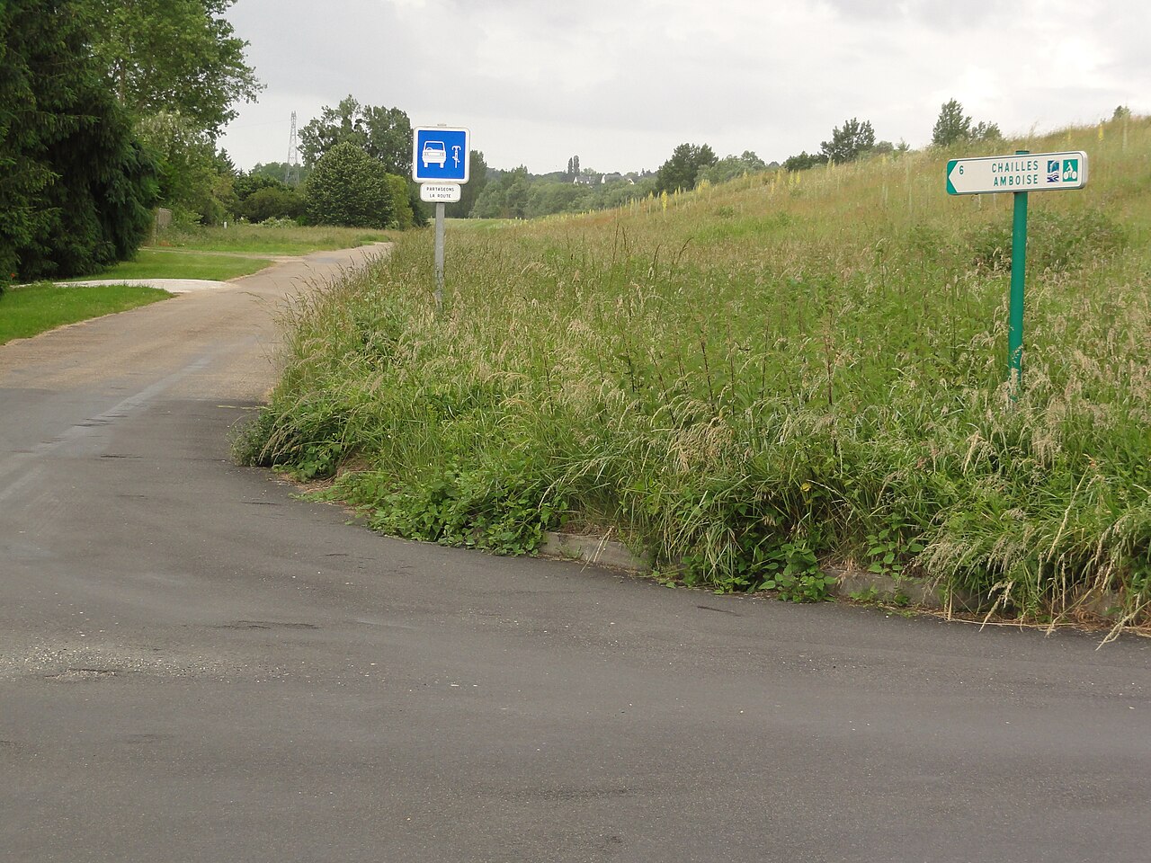 Piste cyclable aménagée de La Loire à vélo à Blois